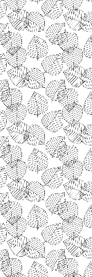 Roller blind for large window Drawn leaves