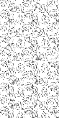 Roller blind for large window Drawn leaves