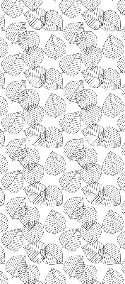 Roller blind for large window Drawn leaves