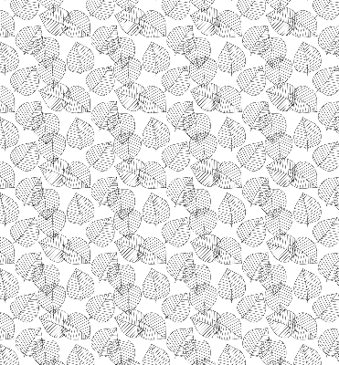 Roller blind for large window Drawn leaves