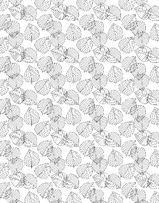 Roller blind for large window Drawn leaves