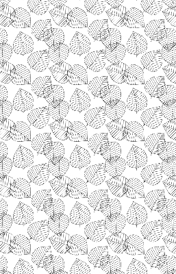 Roller blind for large window Drawn leaves
