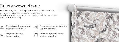 Fabric roller blind Plant leaves