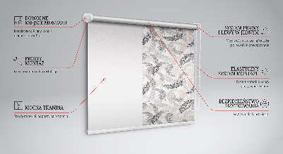 Fabric roller blind Plant leaves