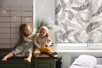 Fabric roller blind Plant leaves