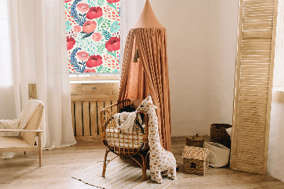 Roller blind for large window Poppy