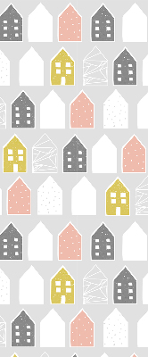 Roller blind for large window Drawn houses