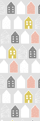 Roller blind for large window Drawn houses