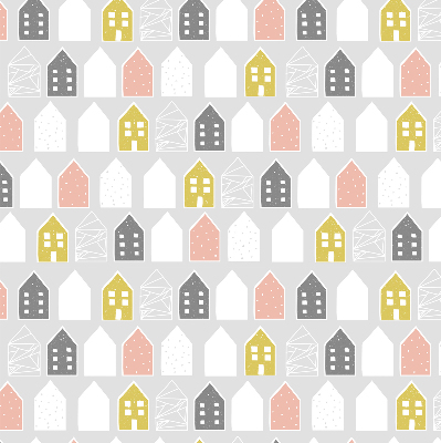 Roller blind for large window Drawn houses