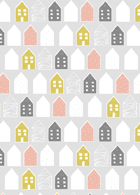 Roller blind for large window Drawn houses