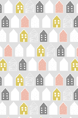 Roller blind for large window Drawn houses