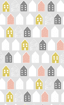 Roller blind for large window Drawn houses