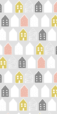 Roller blind for large window Drawn houses