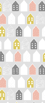 Roller blind for large window Drawn houses