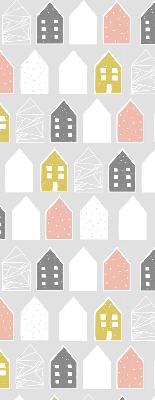 Roller blind for large window Drawn houses