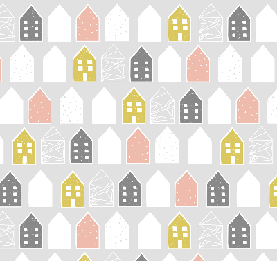 Roller blind for large window Drawn houses