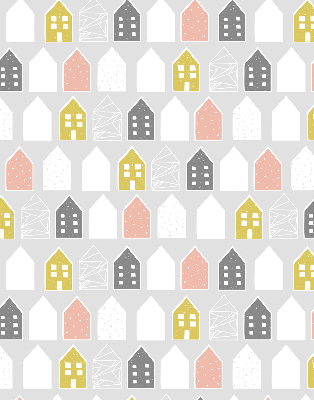 Roller blind for large window Drawn houses