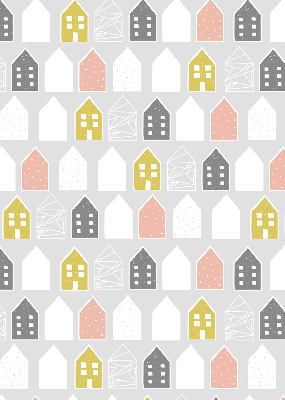 Roller blind for large window Drawn houses