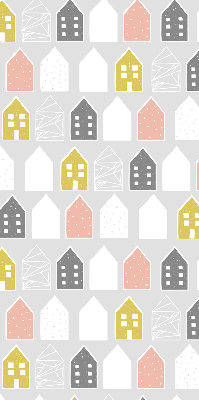 Roller blind for large window Drawn houses