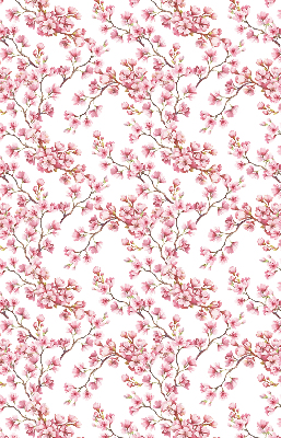 Fabric roller blind Pink petals of buds on the tree