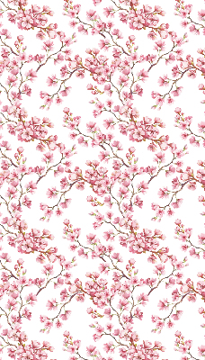 Fabric roller blind Pink petals of buds on the tree