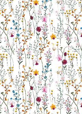 Modern roller blind Colorful flowers