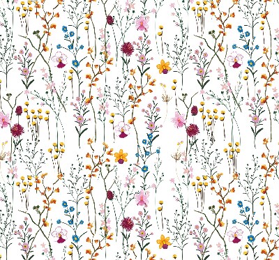 Modern roller blind Colorful flowers