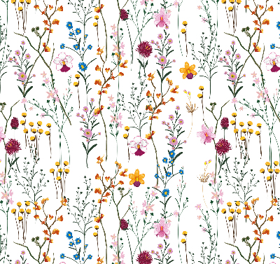 Modern roller blind Colorful flowers