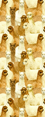 Modern roller blind A herd of alpacas