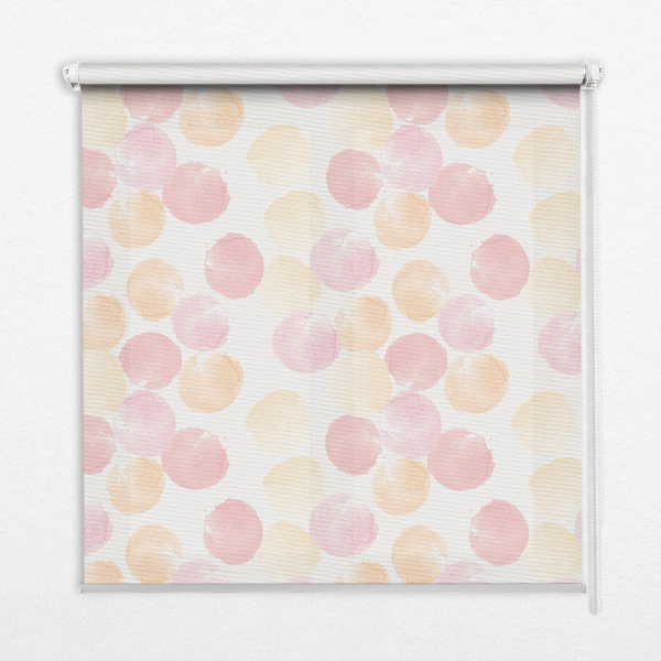 Roller blind for large window Colorful spots