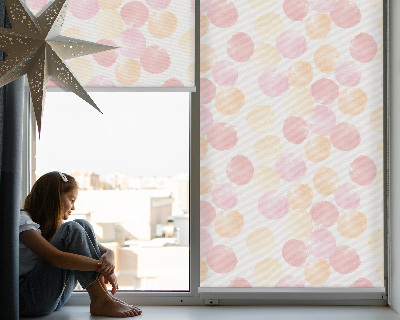 Roller blind for large window Colorful spots