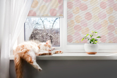 Roller blind for large window Colorful spots