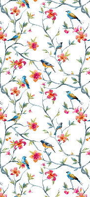 Fabric roller blind Birds on the twigs