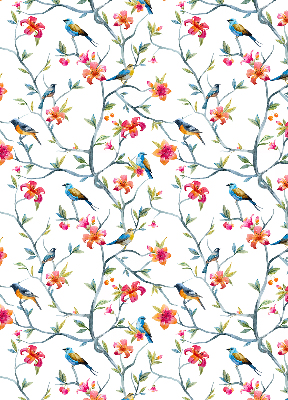 Fabric roller blind Birds on the twigs