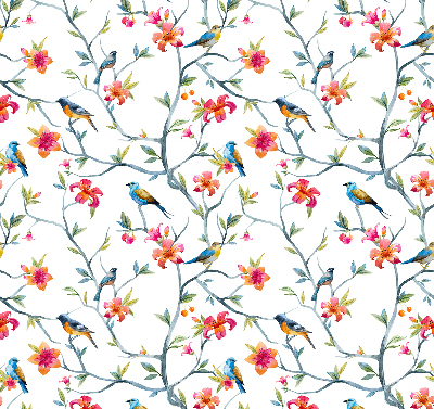 Fabric roller blind Birds on the twigs