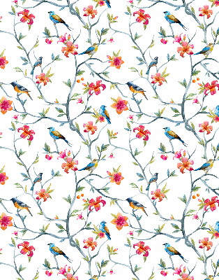 Fabric roller blind Birds on the twigs