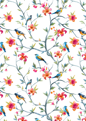 Fabric roller blind Birds on the twigs