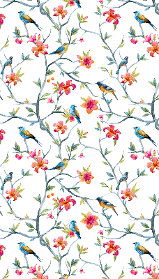 Fabric roller blind Birds on the twigs