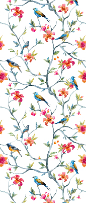 Fabric roller blind Birds on the twigs