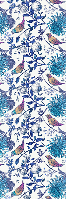 Modern roller blind Blue tree flowers