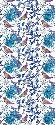 Modern roller blind Blue tree flowers
