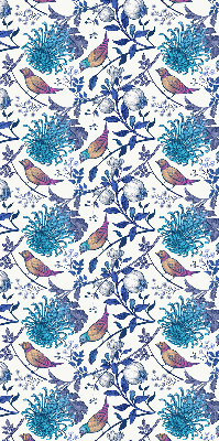 Modern roller blind Blue tree flowers