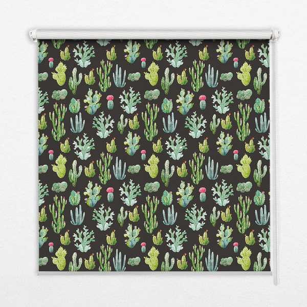 Roller blind for large window Cacti