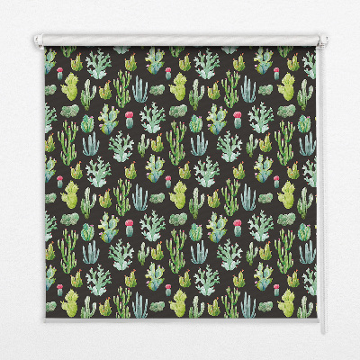Roller blind for large window Cacti