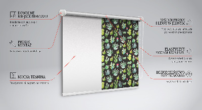 Roller blind for large window Cacti