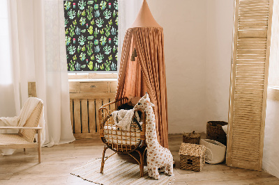 Roller blind for large window Cacti