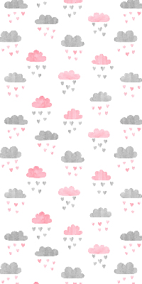 Modern roller blind Pink and gray clouds