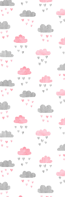 Modern roller blind Pink and gray clouds