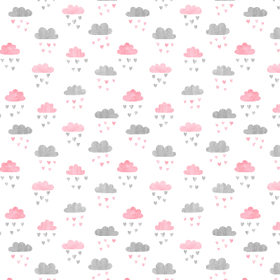 Modern roller blind Pink and gray clouds