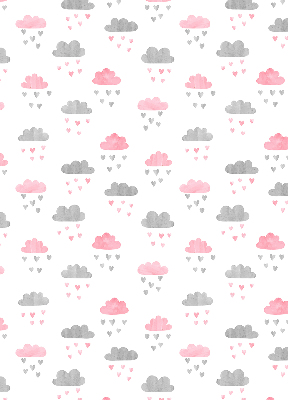 Modern roller blind Pink and gray clouds